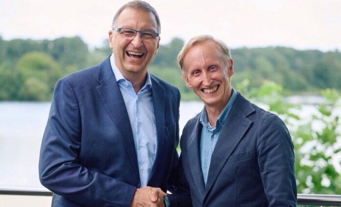 Im Einsatz für Duisburg: der neue Start-up-Coach Marco Peters (li.) mit DBI-Geschäftsführer Rasmus C. Beck. (Fotocredit: DBI)